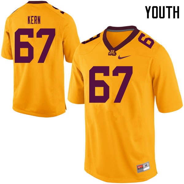 Youth #67 Jack Kern Minnesota Golden Gophers College Football Jerseys Sale-Yellow